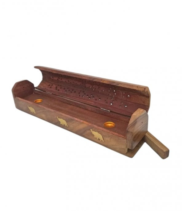 Tütsülük Sandık Ahşap Desenli Oyma Büyük - 3