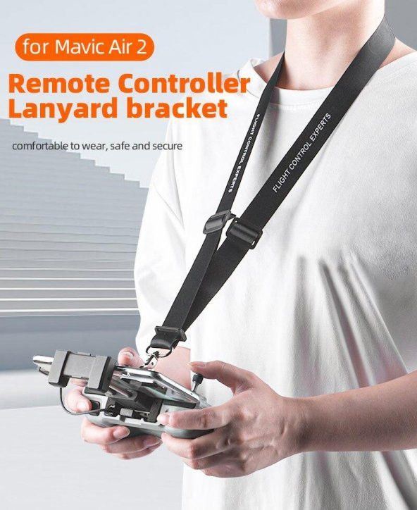 DJI Air2S Kumanda İçin Silikon Koruma Kılıfı Boyun Askısı - Resim 8