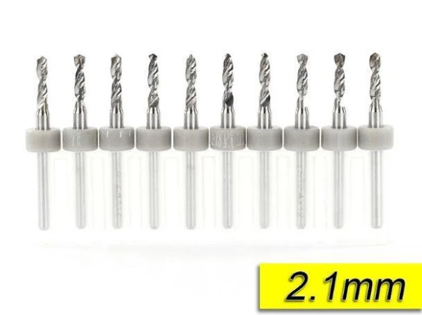 PCB Mikro Karbür CNC Matkap Ucu 10lu Set 2,10mm Tungsten 18 Shank ürün görseli