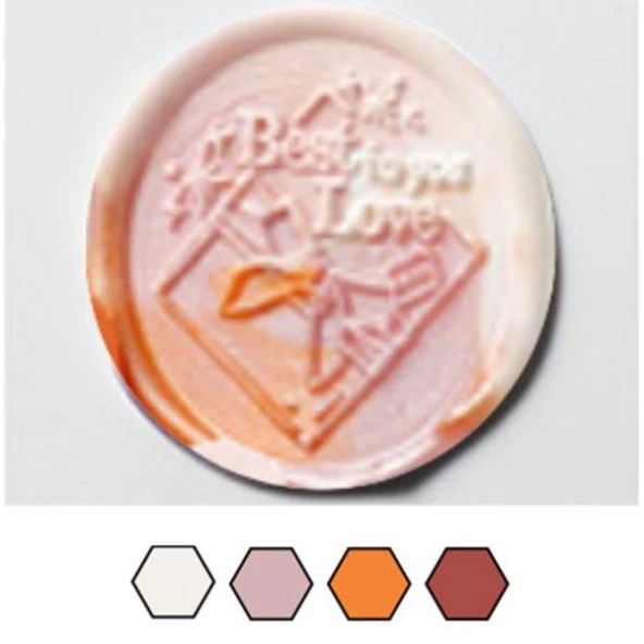 Mühür Mumu 50 Davetiye İçin 150 Boncuk Model: 14 Pembe Güzellik - Resim 2