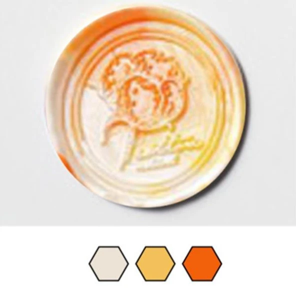 Mühür Mumu 100 Davetiye İçin 300 Boncuk Model: 19 Turunç Fırtınası - Resim 2