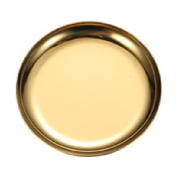 Mühür Mumu Çalışma Tepsisi Paslanmaz Çelik Yuvarlak 10x10cm - Resim 2