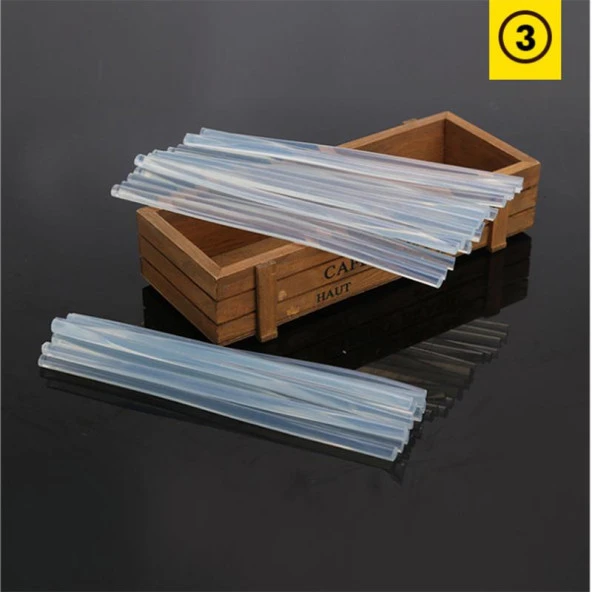 Mühür Mumu Çubuk Sıcak Tutkal 7mm x 27cm 10 lu Transparan Şeffaf - Resim 4