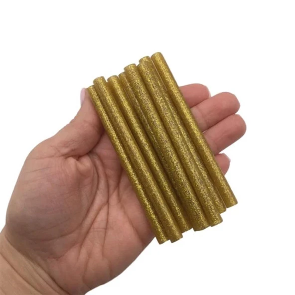 Mühür Mumu Simli Çubuk Sıcak Tutkal 7mm x 10cm 12 li Gold Renk - 4