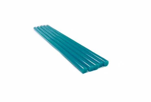Mühür Mumu Çubuk Sıcak Tutkal 7mm x 10cm 12 li Turkuvaz Renk