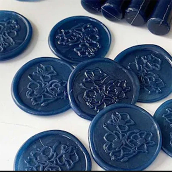 Mühür Mumu Çubuk Sıcak Tutkal 11mm x 30cm 4 lü Lacivert Renk - Resim 3