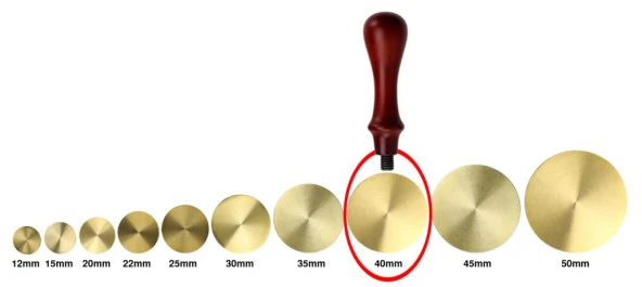 Mührü Mumu Damga 40mm Yuvarlak Boş Bakır Kafa + Gül Ağacı Sap - Resim 4