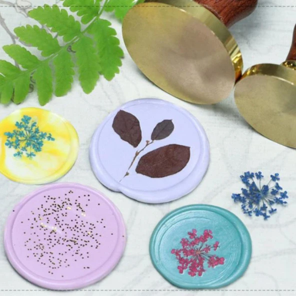 Mührü Mumu Damga 35mm Yuvarlak Boş Bakır Kafa + Gülağacı Sap - Resim 7