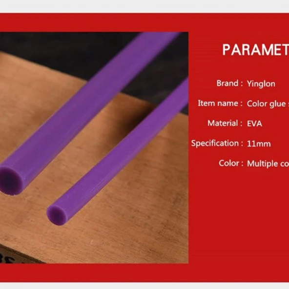 Mühür Mumu Çubuk Sıcak Tutkal 11mm x 30cm 4 lü Mor Renk - Resim 7