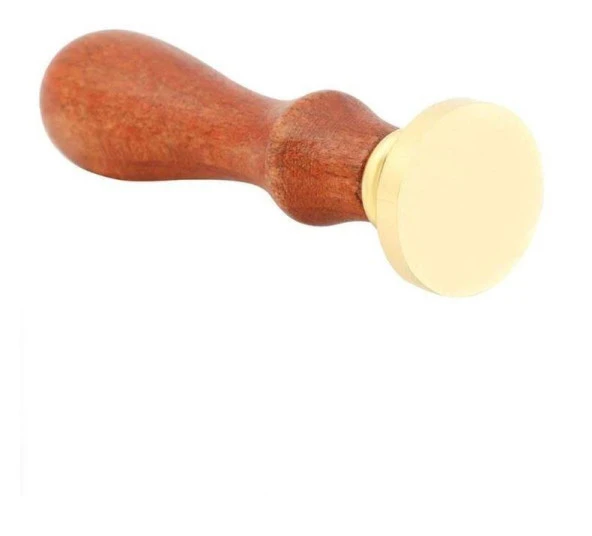 Mührü Mumu Damga 25mm Kare Boş Bakır Kafa + Gül Ağacı Sap - Resim 2