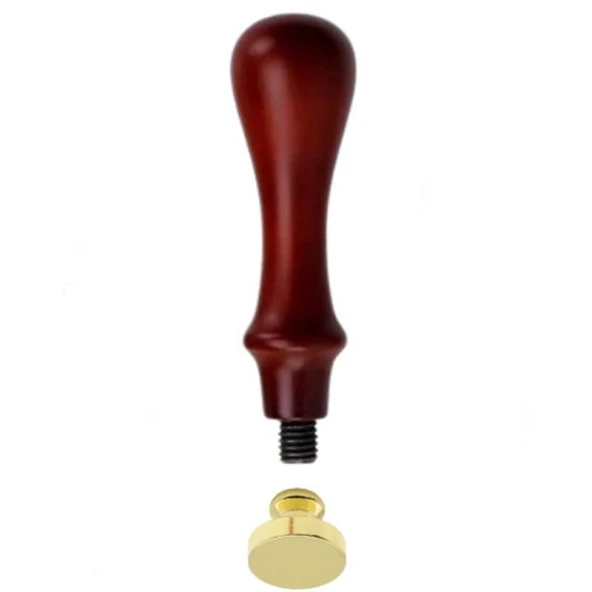 Mührü Mumu Damga 25mm Kare Boş Bakır Kafa + Gül Ağacı Sap - Resim 3