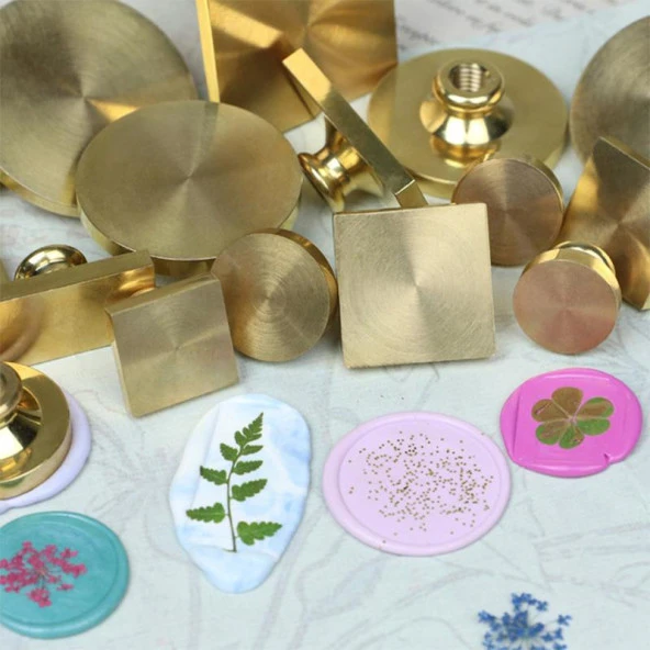 Mührü Mumu Damga 30mm Kare Boş Bakır Kafa + Gül Ağacı Sap - Resim 7