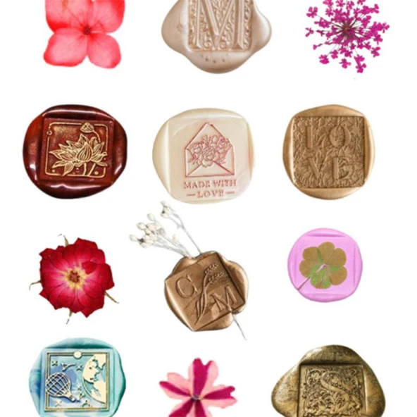 Mührü Mumu Damga 30mm Kare Boş Bakır Kafa + Gül Ağacı Sap - Resim 8