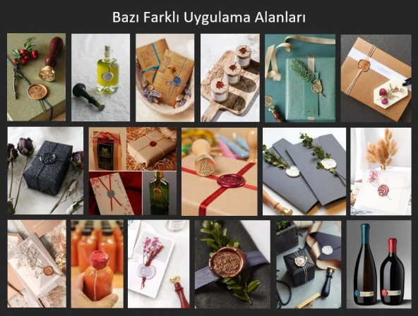 Mektup Damga Mühürü Boğa Burcu + 30 Mühür Mumu + Eritme Kaşığı - 5