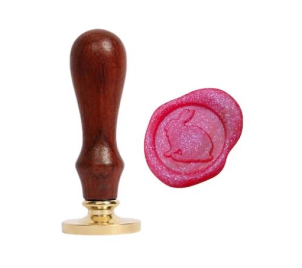 Mektup Damga Mühürü Şirin Tavşan + 30 Mühür Mumu + Kaşık - Resim 6