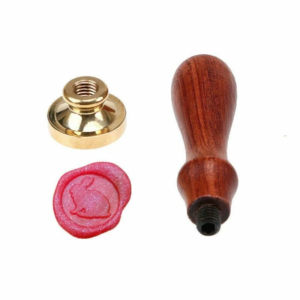 Mektup Damga Mühürü Şirin Tavşan + 30 Mühür Mumu + Kaşık - Resim 11