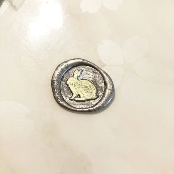 Mektup Damga Mühürü Şirin Tavşan + 30 Mühür Mumu + Kaşık - Resim 12