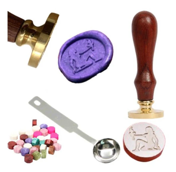 Mektup Damga Mühürü Başak Burcu + 30 Mühür Mumu + Eritme Kaşığı ürün görseli