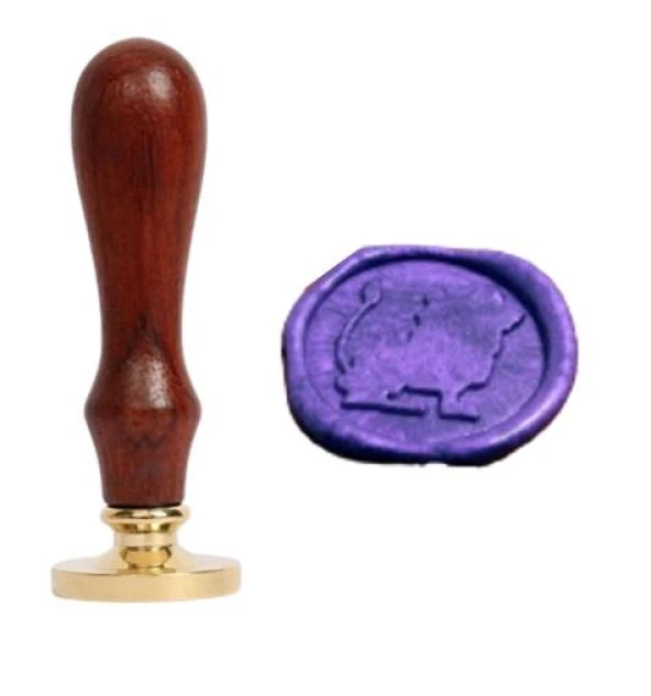 Mektup Damga Mühürü Aslan Burcu + 30 Mühür Mumu + Eritme Kaşığı - Resim 9