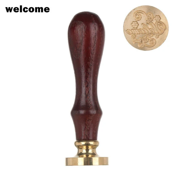 Mektup Damga Mühürü Welcome + 30 Mühür Mumu + Eritme Kaşığı - Resim 9