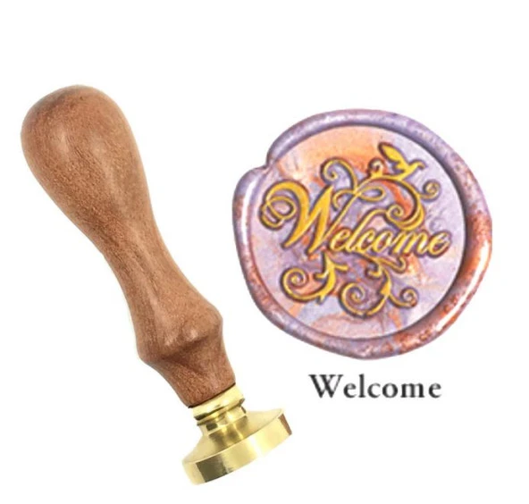 Mektup Damga Mühürü Welcome + 30 Mühür Mumu + Eritme Kaşığı - Resim 10