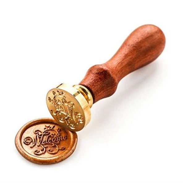 Mektup Damga Mühürü Welcome + 30 Mühür Mumu + Eritme Kaşığı - Resim 12