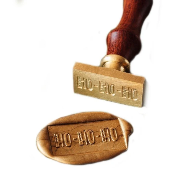 Mührü Mumu Damga 30x45mm Dikdörtgen Boş Bakır Kafa+Gül Ağacı Sap - Resim 4