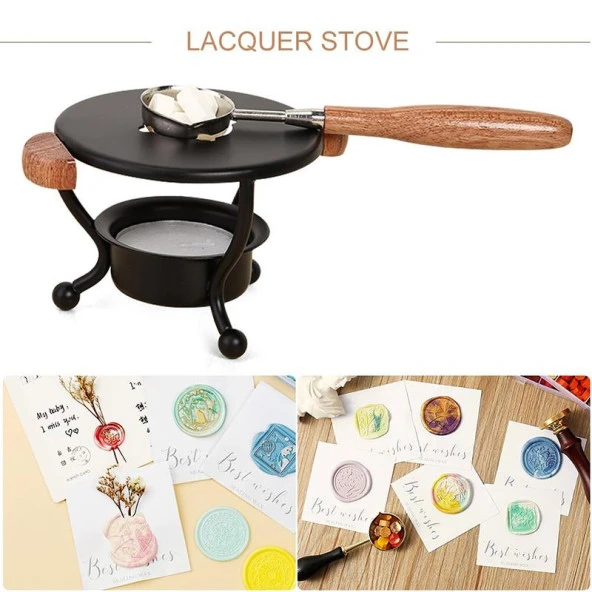 Mühür Mumu Eritme Fırını Boncuk Isıtma Damga Mühür Düğün Davetiye - Resim 12