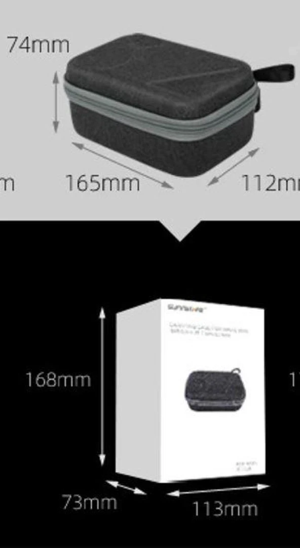 DJI Mavic Mini Drone Gövde Muhafaza ve Taşıma Çantası - Resim 9