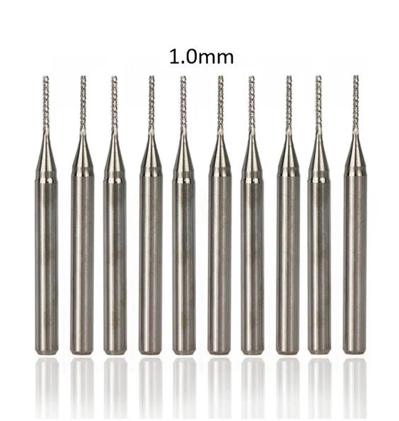 Tungsten Karbür PCB Kesme CNC Freze Ahşap İşleme 1.0mm 10 Adet ürün görseli
