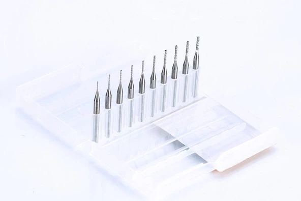 Tungsten Karbür PCB Kesme CNC Freze Ahşap İşleme 1.1mm 10 Adet - 8