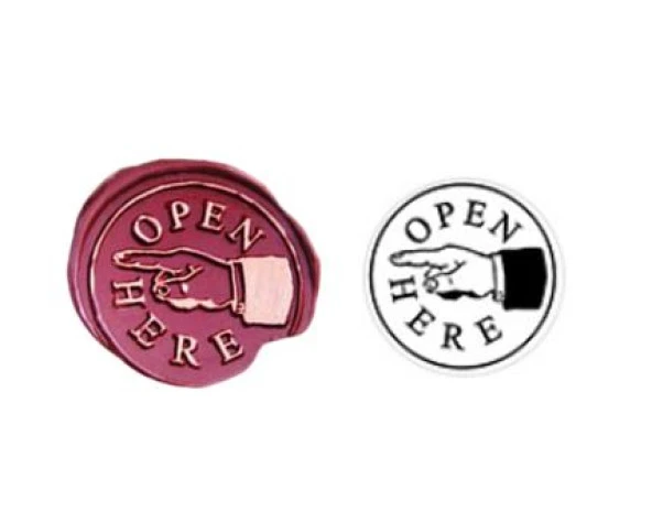 Mektup Damga Mühürü Open Here + 30 Mühür Mumu + Eritme Kaşığı - 6