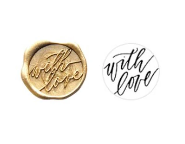 Mektup Damga Mühürü With Love + 30 Mühür Mumu + Eritme Kaşığı - Resim 6