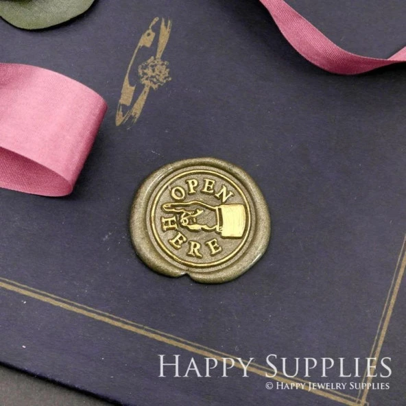 Mektup Damga Mühürü Open Here + 30 Mühür Mumu + Eritme Kaşığı - Resim 11