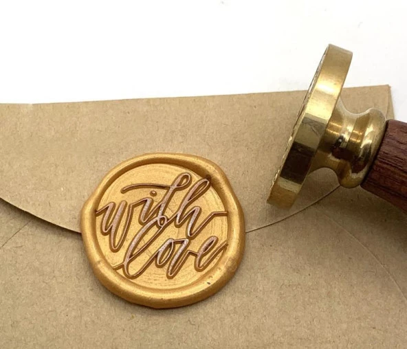 Mektup Damga Mühürü With Love + 30 Mühür Mumu + Eritme Kaşığı - Resim 11