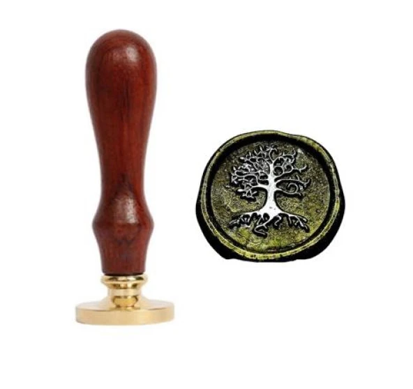 Mektup Damga Mühürü Tree Of Life + 30 Mühür Mumu + Eritme Kaşığı - Resim 12