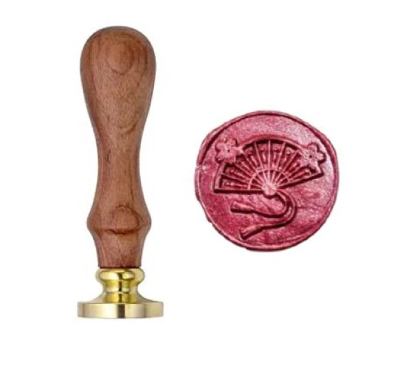 Mektup Damga Mühürü Yelpaze + 30 Mühür Mumu + Eritme Kaşığı - Resim 6