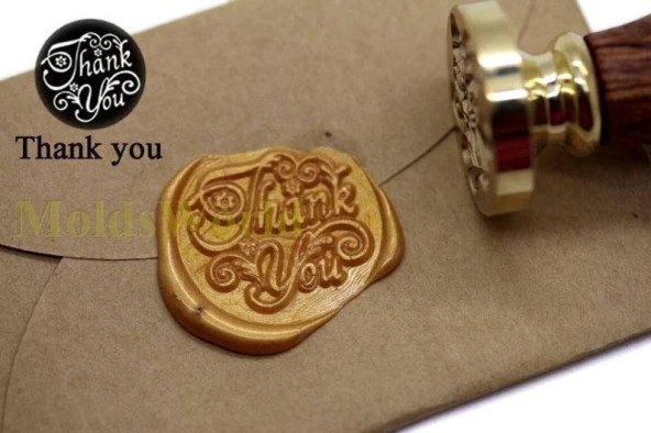 Mektup Damga Mühürü Thank You + 30 Mühür Mumu + Eritme Kaşığı - Resim 6