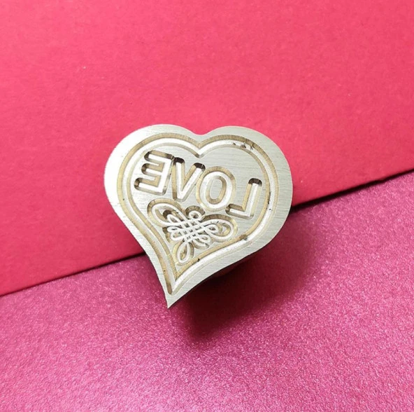 Mektup Damga Mühürü Love Kalp + 30 Mühür Mumu + Eritme Kaşığı - Resim 11