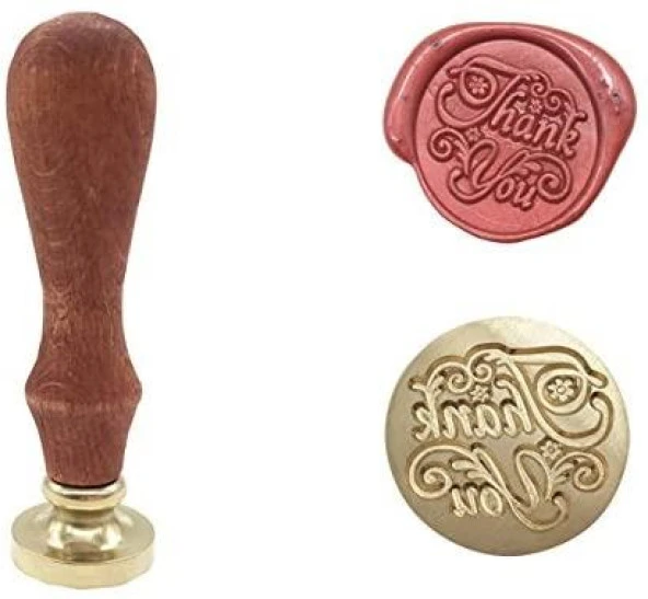 Mektup Damga Mühürü Thank You + 30 Mühür Mumu + Eritme Kaşığı - Resim 9