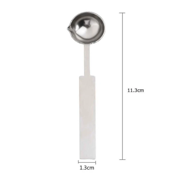 Mektup Damga Mühürü Gingko Leaves + 30 Mühür Mumu + Eritme Kaşığı - 7