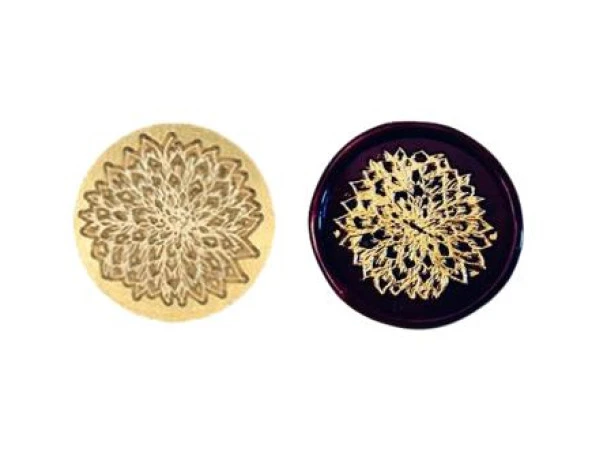 Mektup Damga Mühürü Gingko Leaves + 30 Mühür Mumu + Eritme Kaşığı - Resim 6