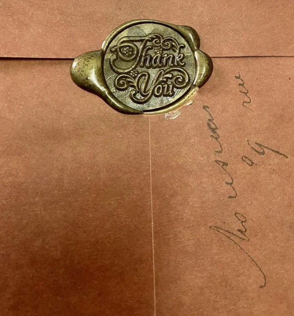 Mektup Damga Mühürü Thank You + 30 Mühür Mumu + Eritme Kaşığı - Resim 12