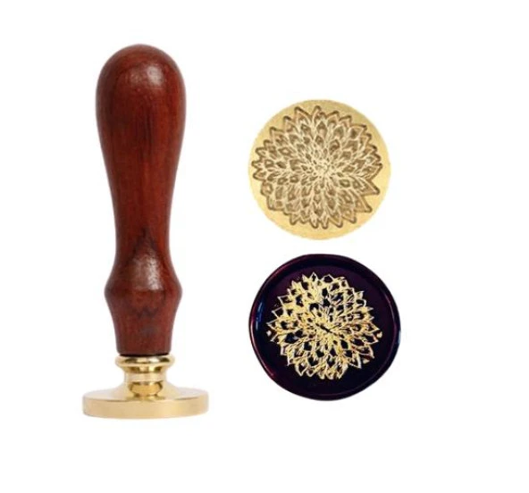 Mektup Damga Mühürü Gingko Leaves + 30 Mühür Mumu + Eritme Kaşığı - Resim 12