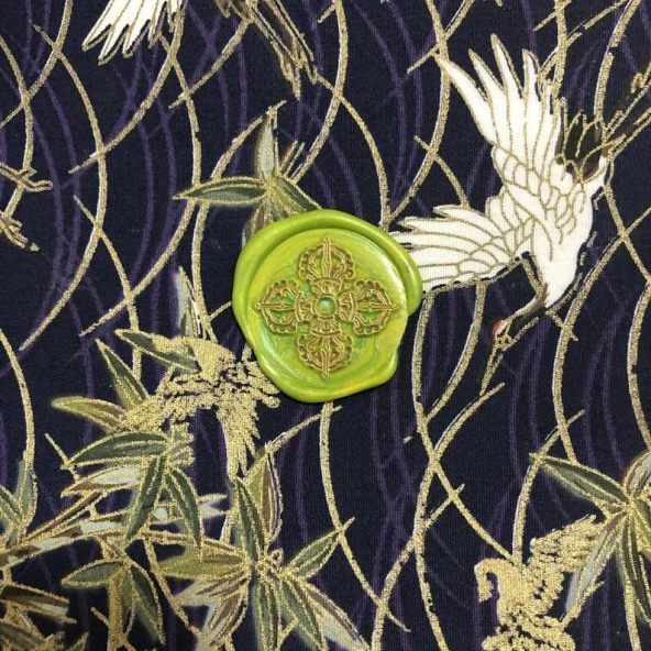 Mektup Damga Mühürü Şeftali Çiçeği + 30 Mühür Mumu + Kaşık - Resim 10