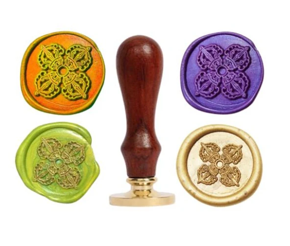 Mektup Damga Mühürü Şeftali Çiçeği + 30 Mühür Mumu + Kaşık - Resim 11