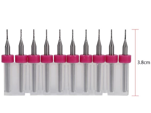 Tungsten Karbür PCB Kesme CNC Freze Ahşap İşleme 0.8mm 10 Adet - 7