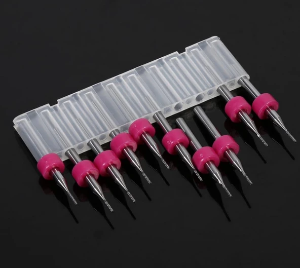 Tungsten Karbür PCB Kesme CNC Freze Ahşap İşleme 0.8mm 10 Adet - 9