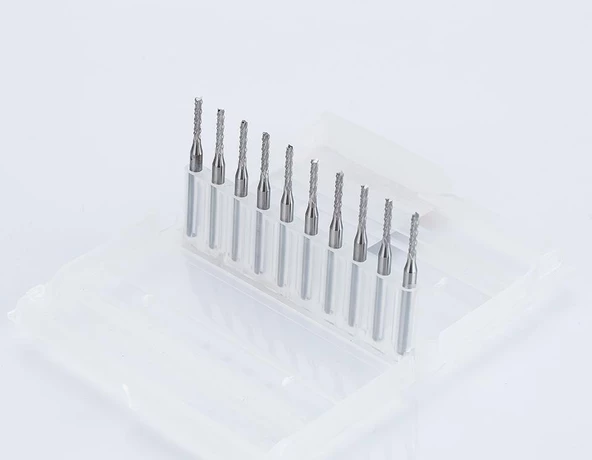Tungsten Karbür PCB Kesme CNC Freze Ahşap İşleme 1.8mm 10 Adet - 2