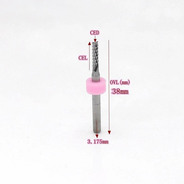 Tungsten Karbür PCB Kesme CNC Freze Ahşap İşleme 0.8mm 10 Adet - 2